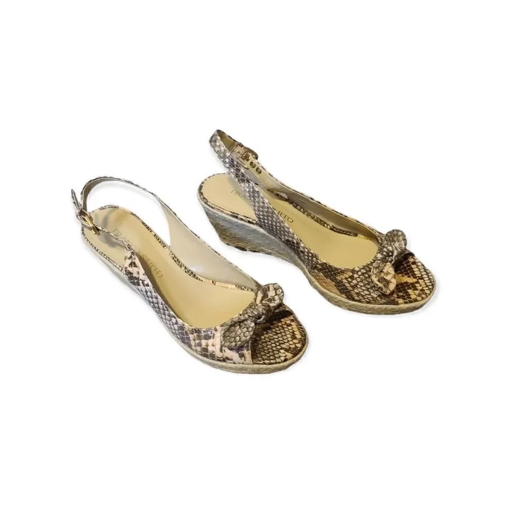 Franco Sarto Snakeprint Espadrille Size 8